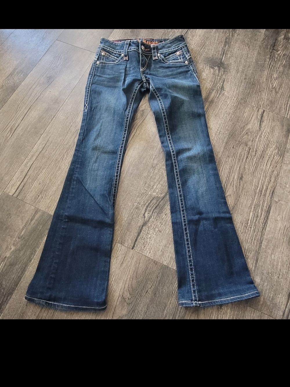 Rock Revival Dark Wash Women's Flare Jeans - Stephanie